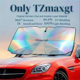 2025 Upgraded U.S. General Purpose Version Rainbow Umbrella Car Windshield Sunshade - UV Blocking, Heat Insulating, Scratch Resistant Handle