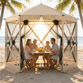 Sunshade, camping canopy, pavilion, party shelter, beige