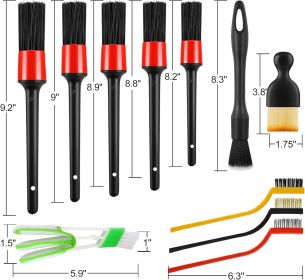 13PCS Car Detailing Brush Set, Car Detailing Brush Kit, Ultra No Soft Scratch Detailing Brush
