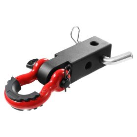 VEVOR Shackle Hitch Receiver 2", 66000 lbs Breaking Strength, D Ring Shackle with Trailer Hitch Lock Pin, Heavy Duty Towing Accessories for Truck