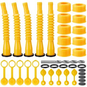 5 Pack Extendable Gas Can Spout Replacement, Gas Can Nozzle Suitable for Most 1/2/5/10 Gal Oil Cans, Fuel Can Spout Replacement