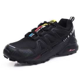 Outdoor Hiking Shoes Men's Casual Hiking Shoes (Option: Black-46)