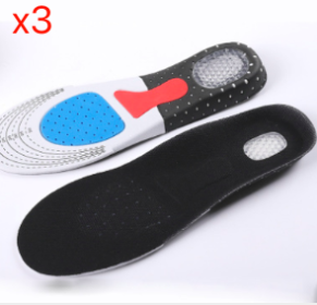 Thickened Sports Breathable Shock Absorption Insole (Option: L 3pairs)