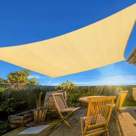 8'X12' Beige HDPE Sunshade Sail (Option: defaulttitle)
