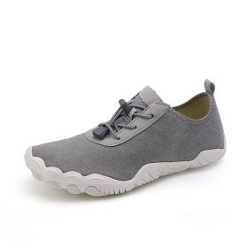 Fitness Leisure Swimming Wading River Trekking Non-slip Breathable Beach Shoes (Option: Gray-35)