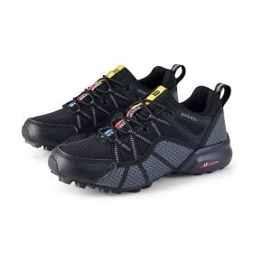 Lightweight Breathable Men's Mesh Outdoor Sports And Casual Hiking Shoes (Option: Black-40)