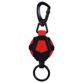 Telescopic Resilience Steel Wire Rope Metal Anti-theft Buckle (Color: Black/Red, Type: Anti-theft Buckle)