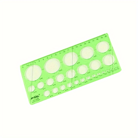 1pc Creative Plastic Transparent Drawing Square Ruler Measuring Tool Learning Stationery Drawing Template (Color: Green)