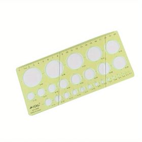 1pc Creative Plastic Transparent Drawing Square Ruler Measuring Tool Learning Stationery Drawing Template (Color: Yellow)