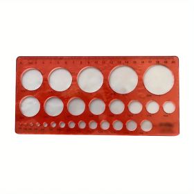 1pc Creative Plastic Transparent Drawing Square Ruler Measuring Tool Learning Stationery Drawing Template (Color: Red)