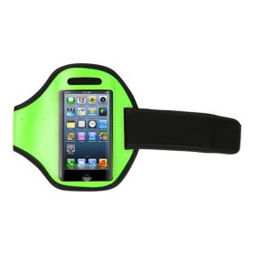 Phone Armband Case Adjustable Sweat-Resistant Armband Phone Holder Fit for iPhone5 Or Cellphones Under 4in For Running Jogging Riding Hiking Gym (Color: Green, size: One Size)