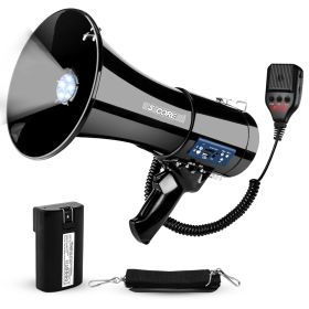 5 Core Megaphone 50W Bluetooth Rechargeable Portable Bullhorn 1100 Yards w Siren (Color: With light)