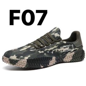 Spring and Summer Flying Woven Casual Shoes Large Men's Shoes Beathable Korean Forrest Gump Sneakers (Option: Army Green-36)